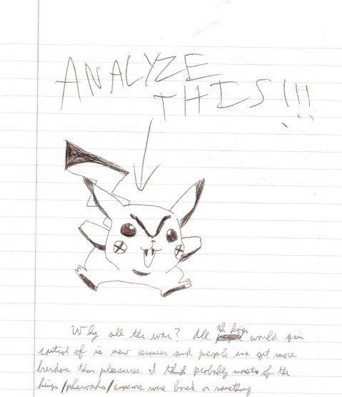 1999 or 2000 Analyze This Pikachu Drawing