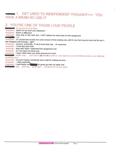 November 14, 2000 AIM Conversation w Teacher Pg3